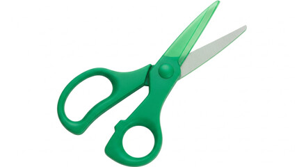 Sharp green scissors ready for crafting, cutting, and school projects, symbolizing precision and creativity for everyday tasks
