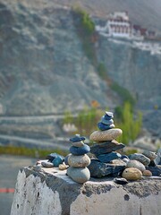 stacks of wishing stones