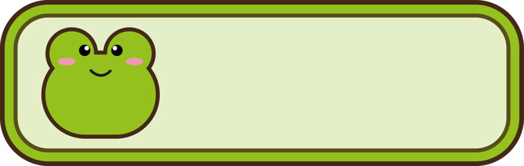Kawaii animal frame banner vector for Spanish style web design and text box element