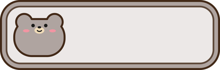 Obraz premium Kawaii animal frame banner vector for Spanish style web design and text box element