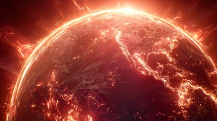 Burning earth