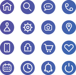 Minimalist line icon set for UI and UX design. Essential web and mobile interface symbols for apps and websites. Vector collection of basic navigation buttons. Clean outline style.