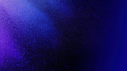 Obraz premium Luxurious deep violet to cobalt blue gradient with glowing grainy noise overlay, elegant dark design background