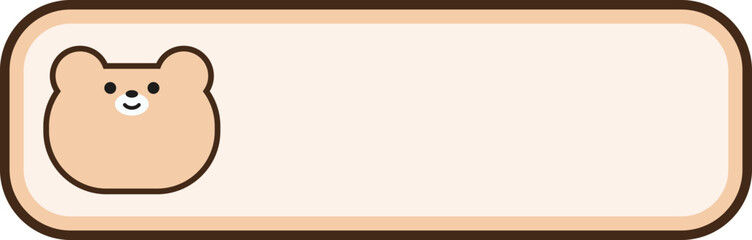 Obraz premium Kawaii animal frame banner vector for German style design and Textbox element