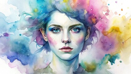 Fototapeta premium Bright watercolor stains 