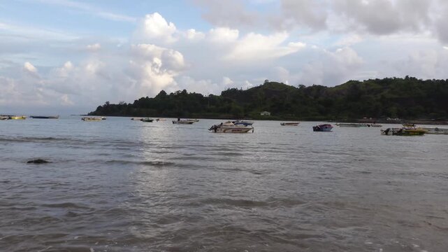 Corbyn's Cove Beach in Sri Vijaya Puram earlier Port Blair in Andaman and Nicobar Island known for Scenic Beauty and a popular tourist attraction.