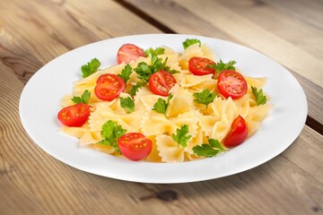 Spaghetti noodles dish with cheese in plate