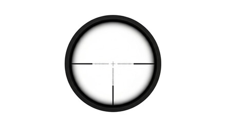 Sniper scope reticle on black background