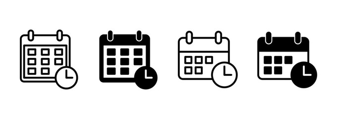Calendar icon vector. Calender sign and symbol. Schedule icon symbol