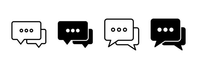 Chat icon vector. speech bubble sign and symbol. comment icon. message