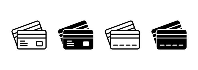 Credit card icon vector. Credit card payment sign and symbol