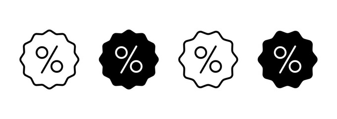 Discount icon vector. Discount tag sign and symbol