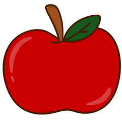 red apple vector illustration