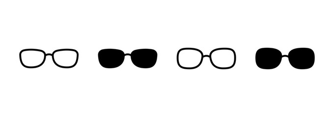 Glasses icon vector. Glasses sign and symbol