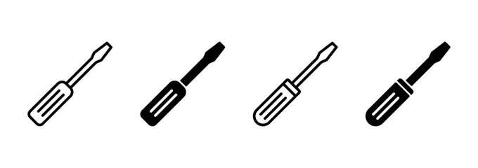 Screwdriver icon vector.tools sign and symbol