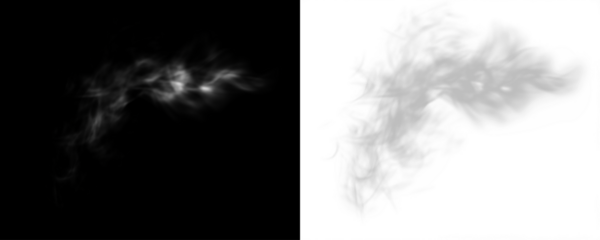 Abstract smoke overlay in contrasting black and white, creating a dynamic visual effect for artistic design projects and enhancing creative compositions with ethereal elements