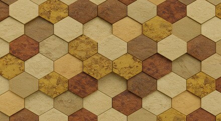 A tessellation with diamonds and hexagons inspired by desert
