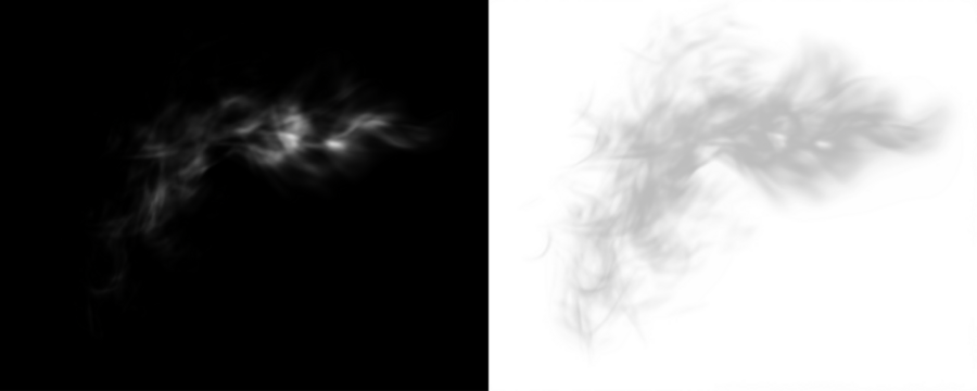 Abstract smoke overlay in contrasting black and white, creating a dynamic visual effect for artistic design projects and enhancing creative compositions with ethereal elements