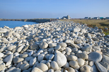 Paysage de mer sur l'île-grande en Bretagne - France