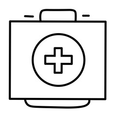 Obraz premium sos emergency vector line