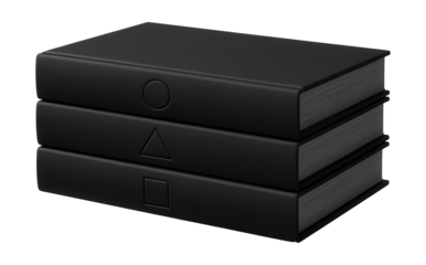 Monochrome decorative book set for a minimalist industrial loft.