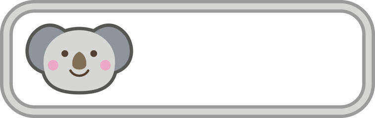 Vector illustration of cute cartoon animal labels isolated on white background