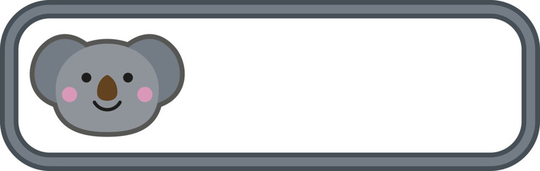 Vector illustration of cute cartoon animal labels isolated on white background