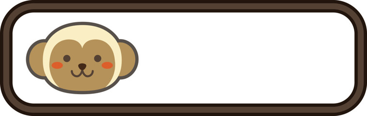 Cute monkey character vector illustration for kids and stickers