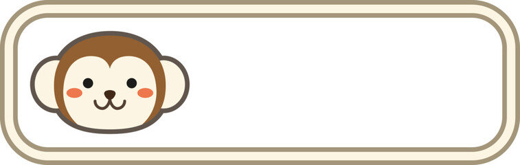 Cute monkey character vector illustration for kids and stickers © Mozzm.com