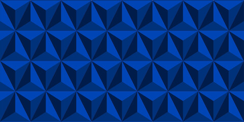 Geometric 3D pattern with blue diamond shapes creating a modern abstract background.