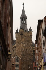 Obraz premium The center of Aachen, NRW, Germany, during Autumn period.