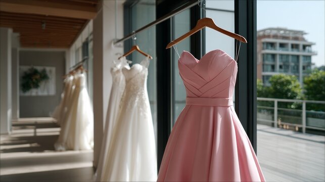 Elegant wedding dress boutique cozy ceremony attire floor-to-ceiling selection for the perfect bride