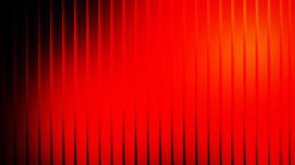 Abstract background with vertical metallic fins in vibrant red and orange gradient