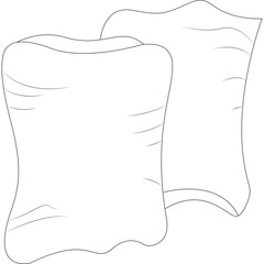 Outline Drawing of Bicycle Chain Links Isolated on Transparent White Background Ideal for Graphic Design and Technical Illustrations