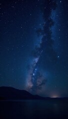 Myriad glittering stars scattered across a deep, inky black night sky , bright, astronomical, nocturnal