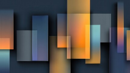 Obraz premium High quality photo of abstract geometric shapes with warm and cool color gradients