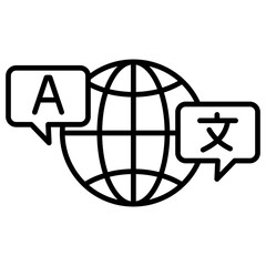 Languages Outline Icon