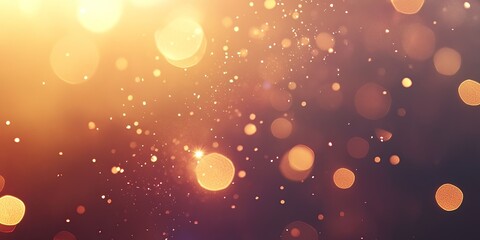 A radiant golden light explosion background with sparkling bokeh lights