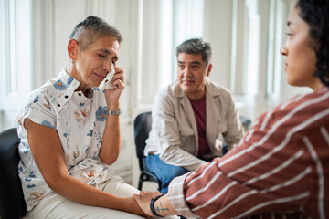 Emotional group therapy session