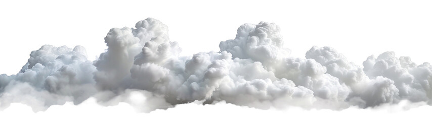 Isolated white natural cloud on transparent background