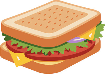 Minimal sandwich vector illustration