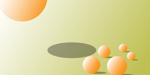 Abstract background with a gradient of yellow and orange. The background features smooth, overlapping circular shapes in yellow and orange. Minimal abstract circles vector gradient background