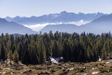 landscape on Tauplitz Alm in autumn, Styria, Austria 