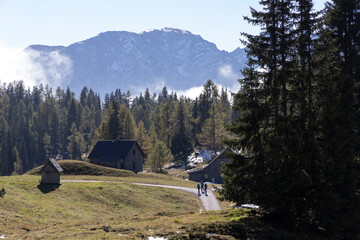landscape on Tauplitz Alm in autumn, Styria, Austria 