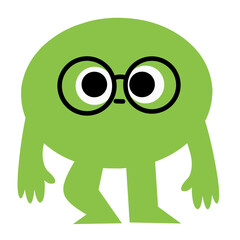 Geometric character illustration