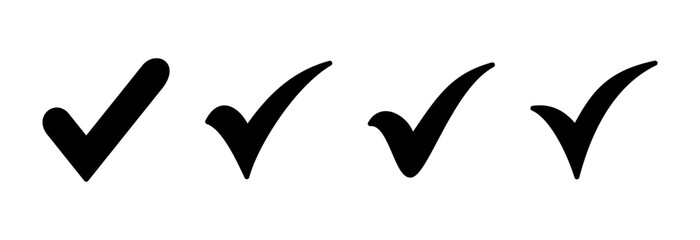 Check mark icon vector illustration. Tick mark sign and symbol