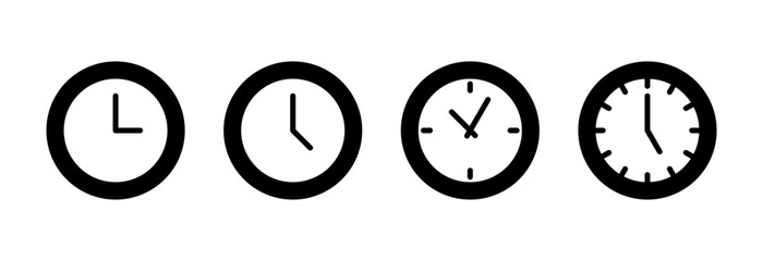 Clock icon vector illustration. Time sign and symbol. watch icon