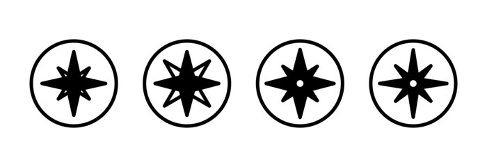 Compass icon vector illustration. arrow compass icon sign and symbol