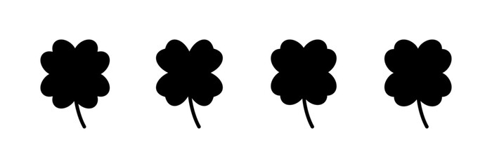 Clover icon vector illustration. clover sign and symbol. four leaf clover icon.