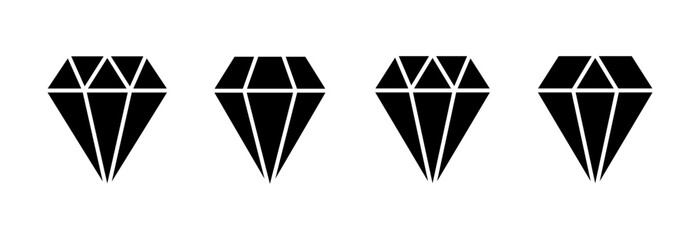 Diamond icon vector illustration. diamond gems sign and symbol